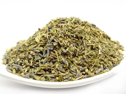 Schale mit Gewürzmischung Bio Kräuter der Provence, grob