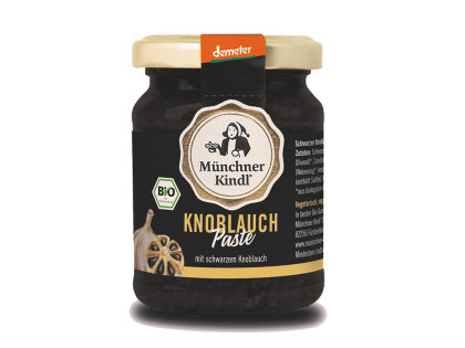 Bio Schwarze Knoblauch Paste, Demeter, Münchner Kindl, 125 ml