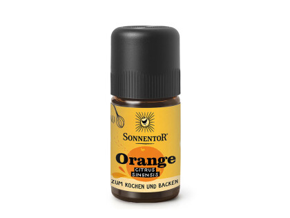 kleine Flasche mit Orangenöl von Sonnentor