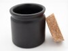 Keramiktopf mit Korken, schwarz