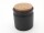 Keramiktopf mit Korken, schwarz