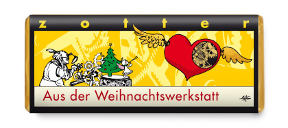 Aus der Weihnachtswerkstatt - Weißer Nougat mit Pistazien & Nüssen von zotter
